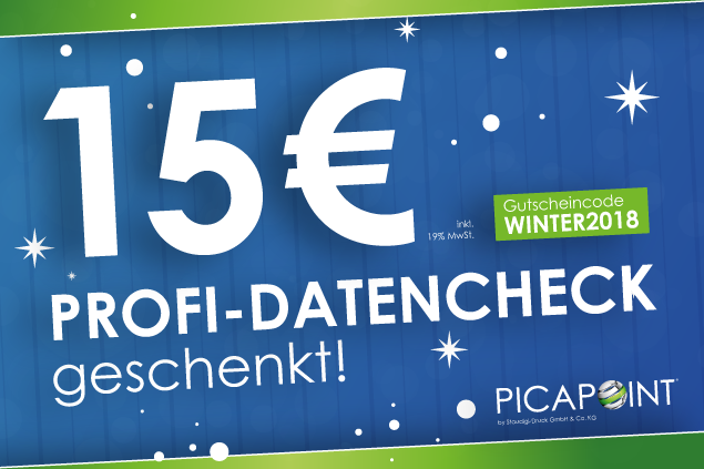 Profi-Datencheck bei PICAPOINT für den Rest des Jahres 2018 geschenkt