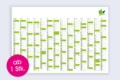 Wandplaner zum Online gestalten beim Staudigl-Kalenderdruck